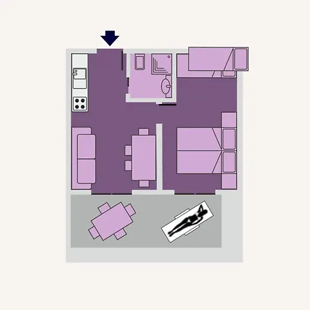 Apartament Colorful With Pool